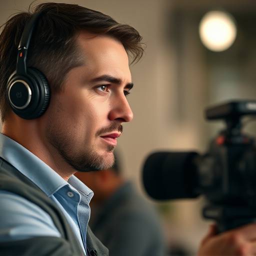 Florian Leitner, Journalist, führt ein Interview